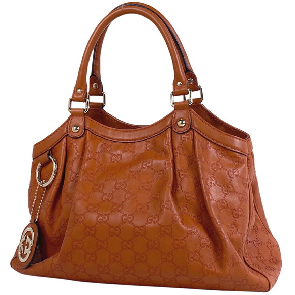 Gucci Handbags - Gucci Guccissima Sukey Handbag GG Signature Guccissima Leather Orange